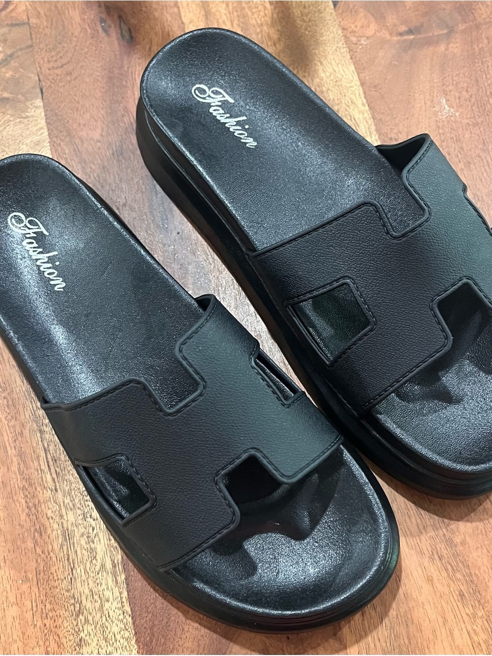 Black Men's Slide Sandals